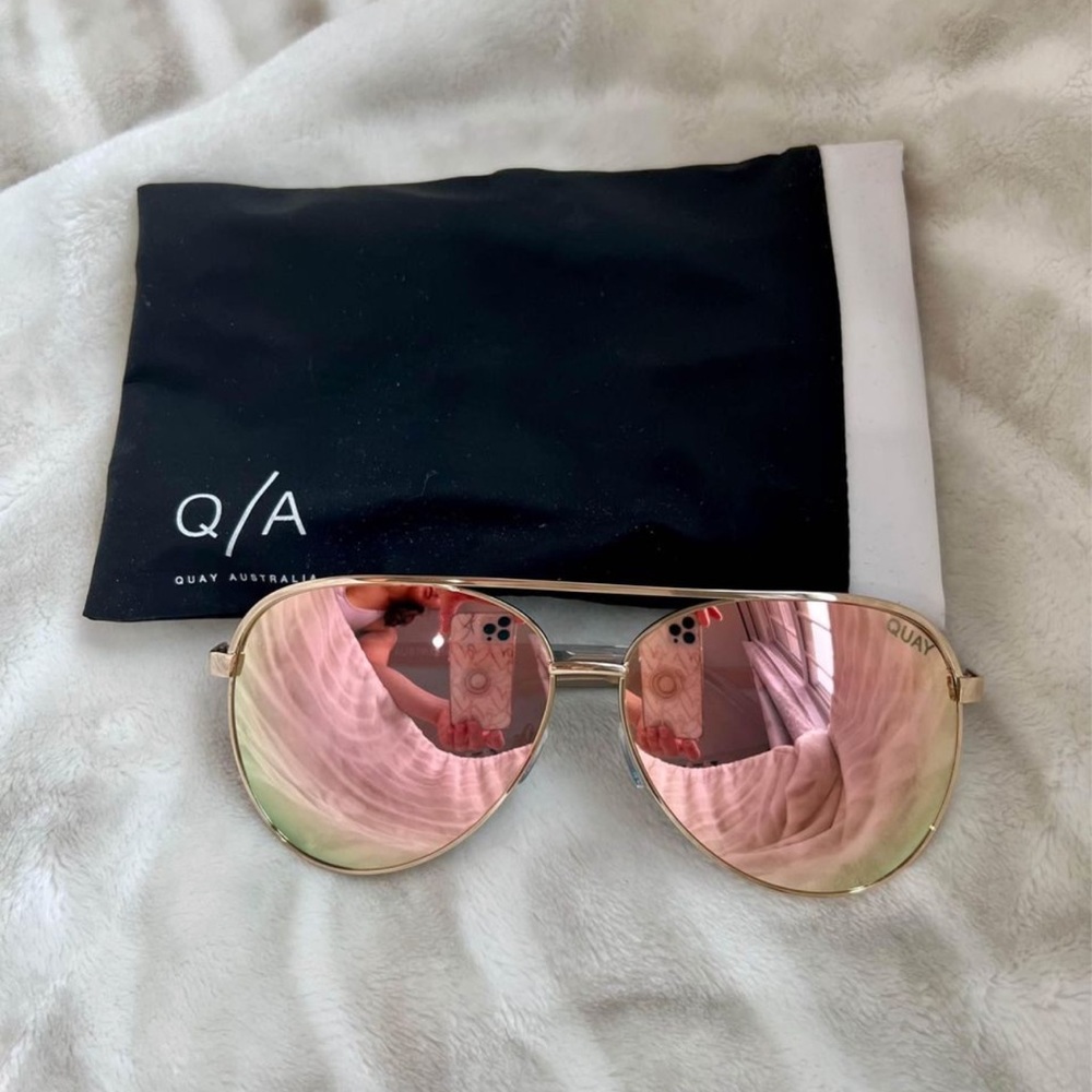 Quay Vivienne Rose Gold Sunglasses